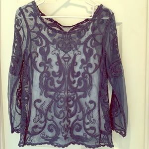 Express embroidered top